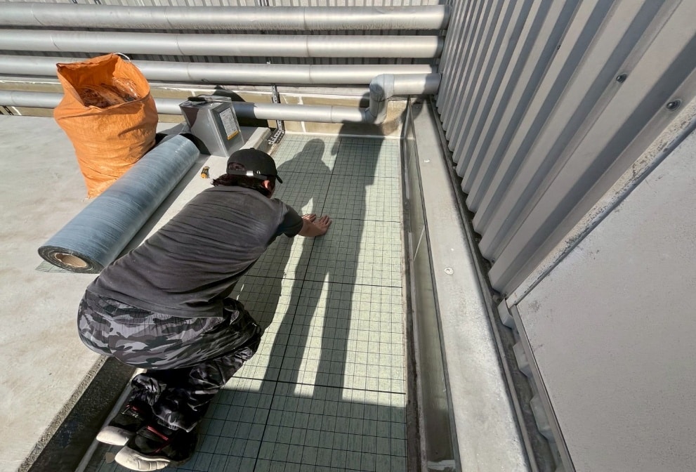 通気マットを敷いているときの画像